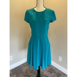Gianni Bini Fit N Flare Miller Ponte Turquoise Dress NWT Size Medium